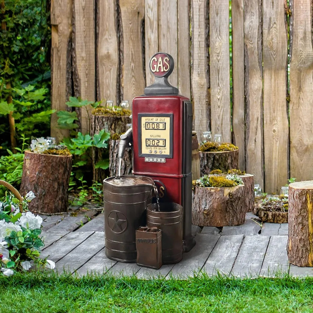 XMSJ Vintage Style 3 Tier Waterfall Fountain With Pump