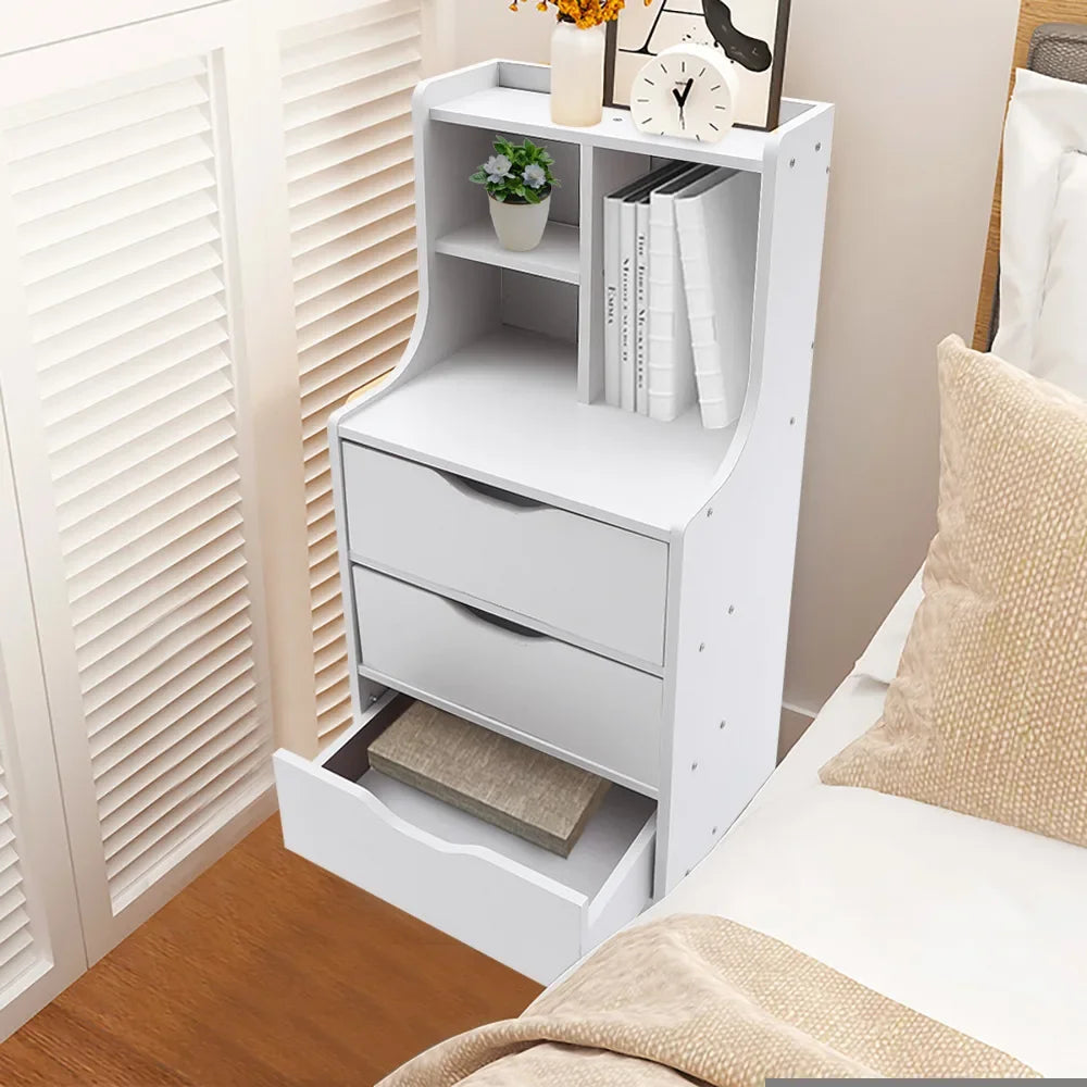 Bymaocar 3 Drawer Nightstand Modern Bedside Table