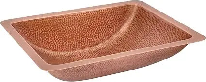 419412 20" Hammered Copper Undermount Bathroom Sink - Hammered Copper