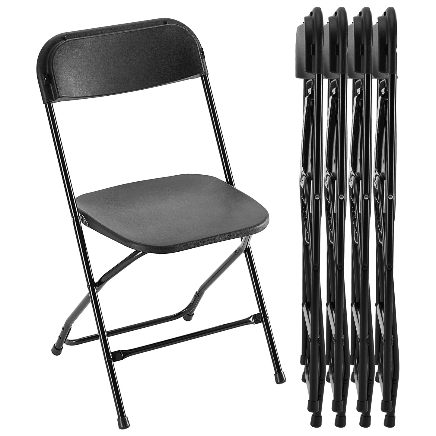 JHK Plastic Folding Chairs 330LB Load Capacity Living Room