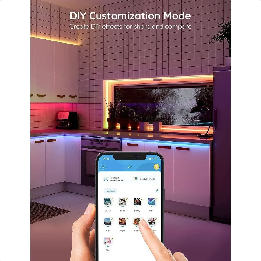 Hign-concerned Chemical Smart LED Strip Lights WiFi Alexa