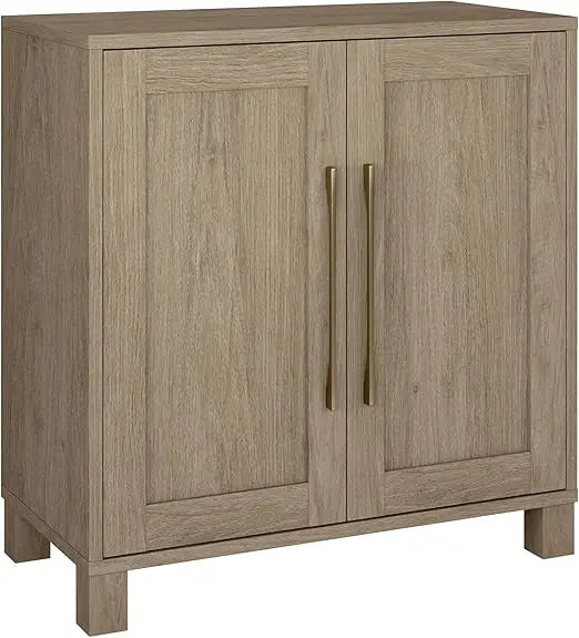 Wide Rectangular Accent Cabinet For Home Office Storage