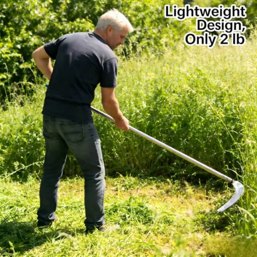 Scythe Adjustable Grass Sickle Weed Cutter With Detachable 3 Section