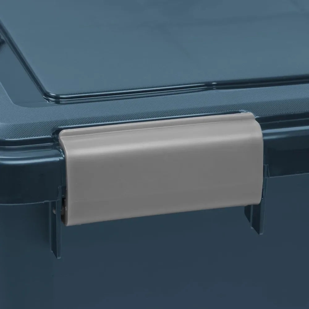 31 Qt Eco-Friendly Storage Bins with Lids, 4 Pack, BPA-Free Plastic Gasket Box with Tight Latch and Seal, Stackable Nestable