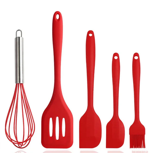 Venlohome 5 Piece Silicone Baking Utensils Set Nonstick