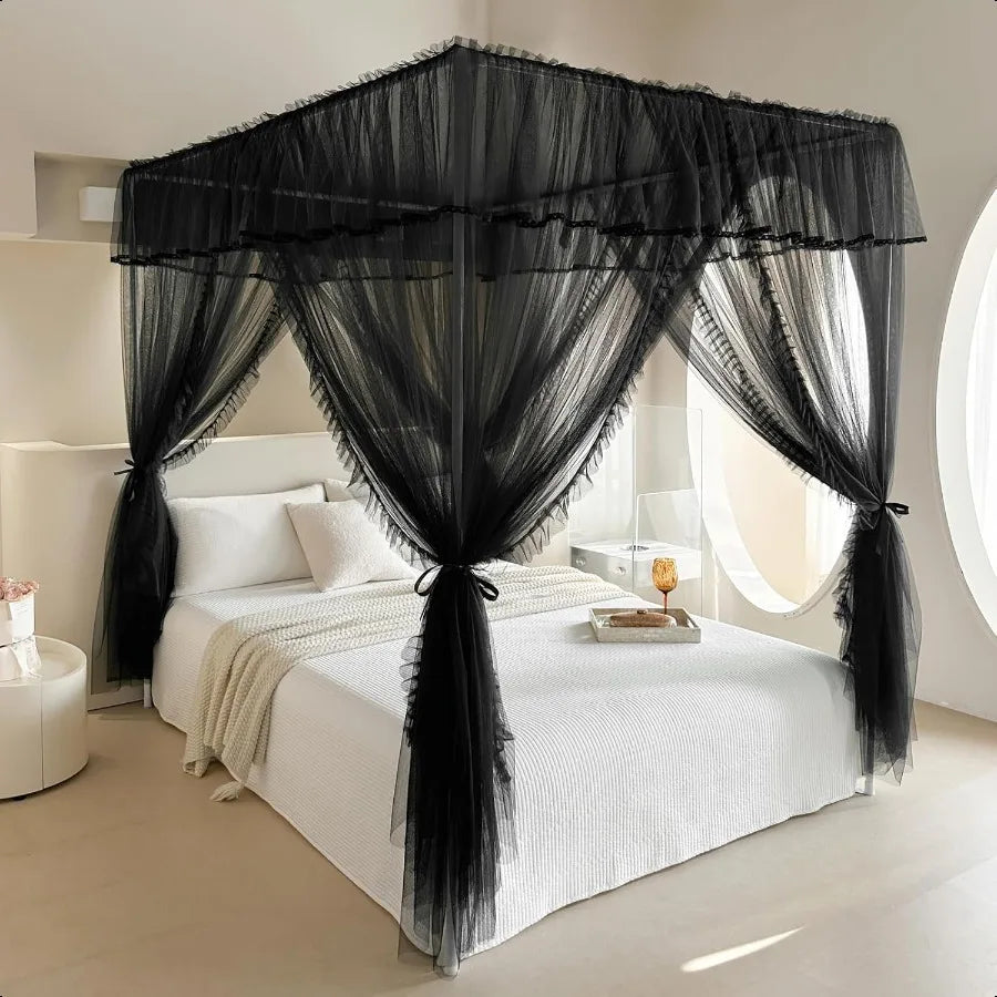 Guangdong Bed Canopy Netting 4 Corner Ruffle Mosquito Net