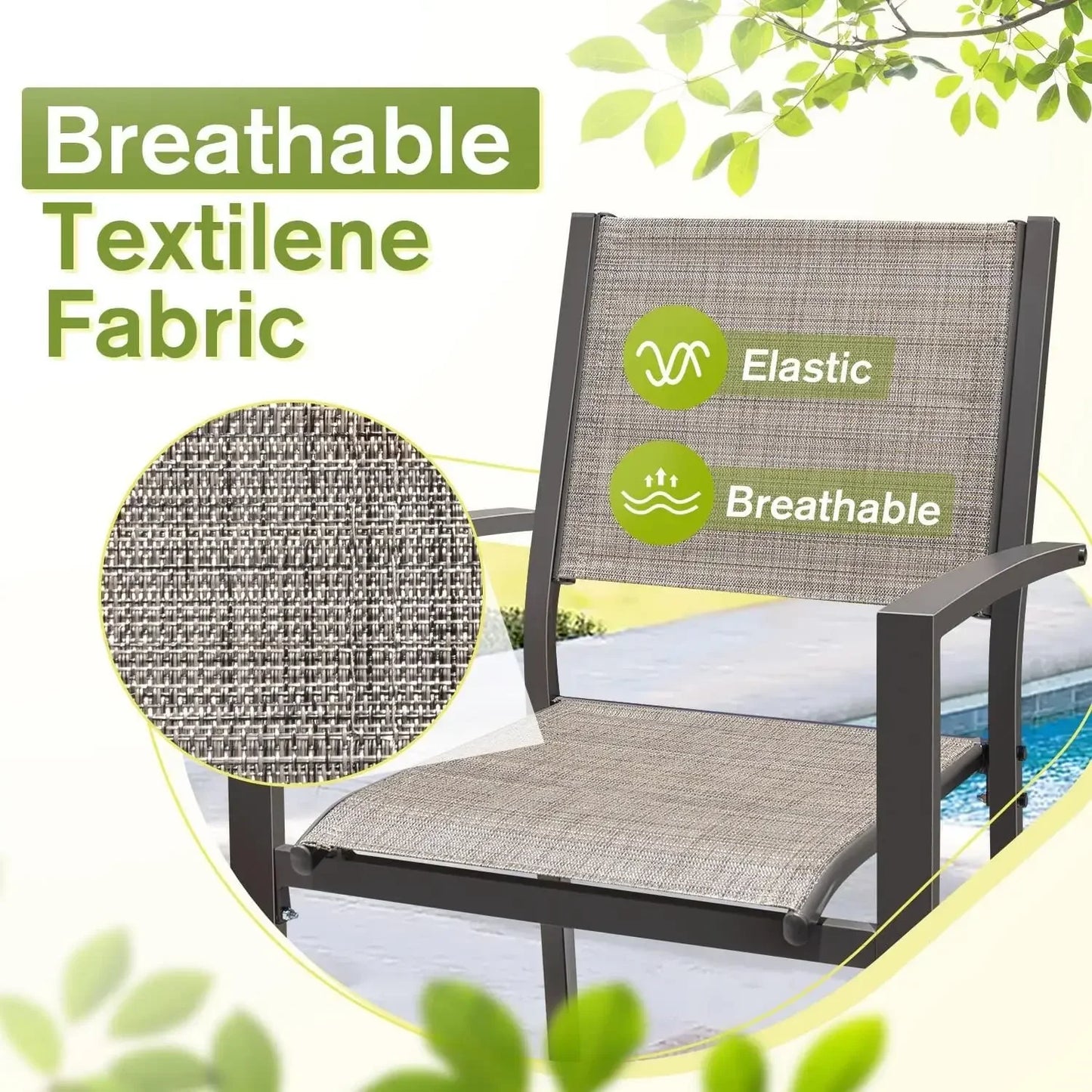 XMSJ Patio Dining Set 7 Pieces Outdoor Furniture With Table