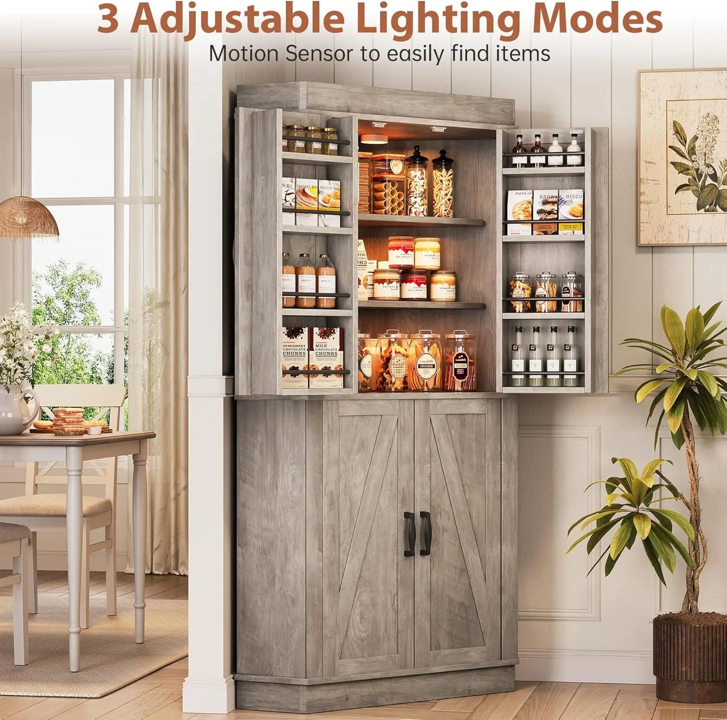 Kitchen Pantry Storage Cabinet With Doors Kitchen Hutch