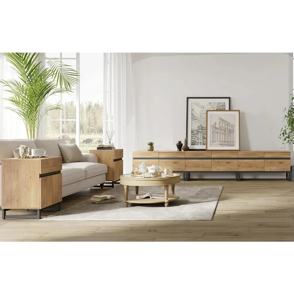 DAFIFY Modern TV Stand 3 In 1 Entertainment Center Storage