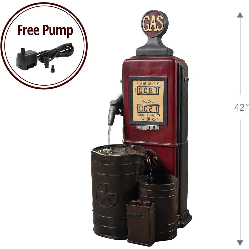 XMSJ Vintage Style 3 Tier Waterfall Fountain With Pump