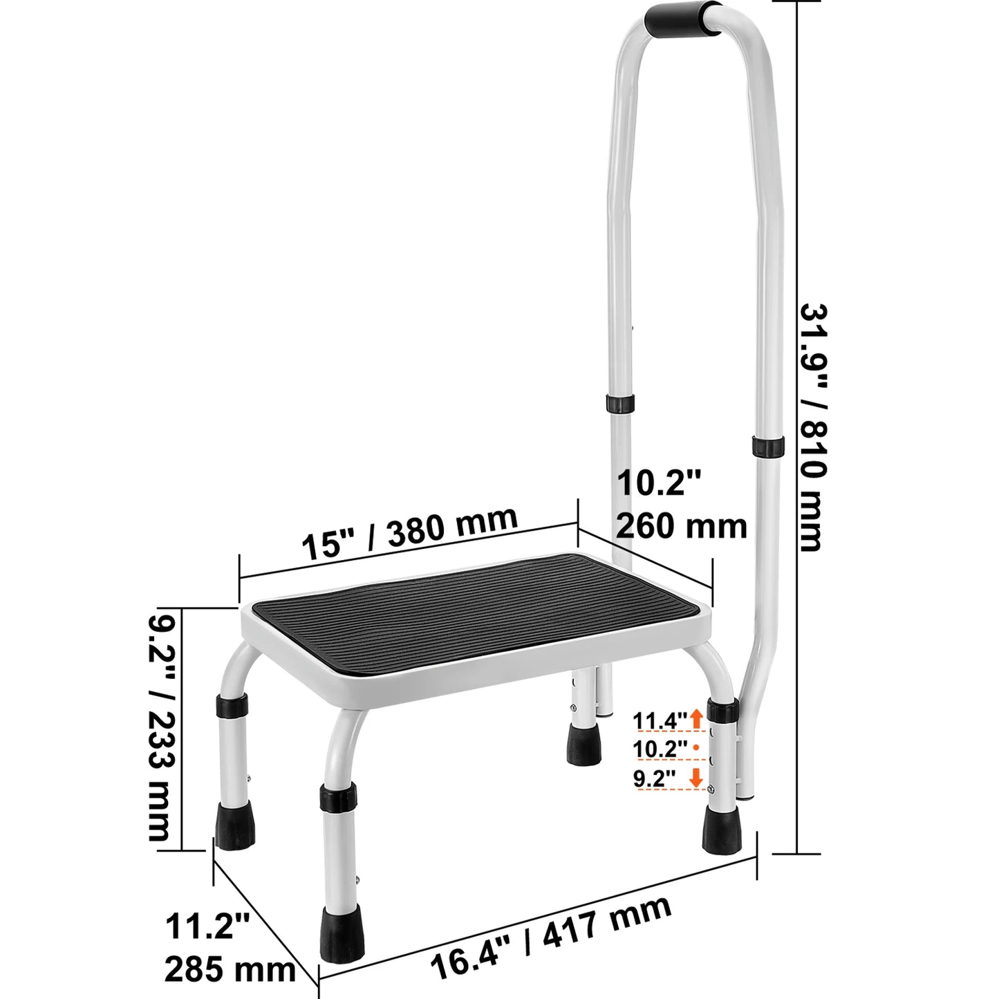 Big Boss Step Stool Adjustable Non Slip 330 Lb Capacity