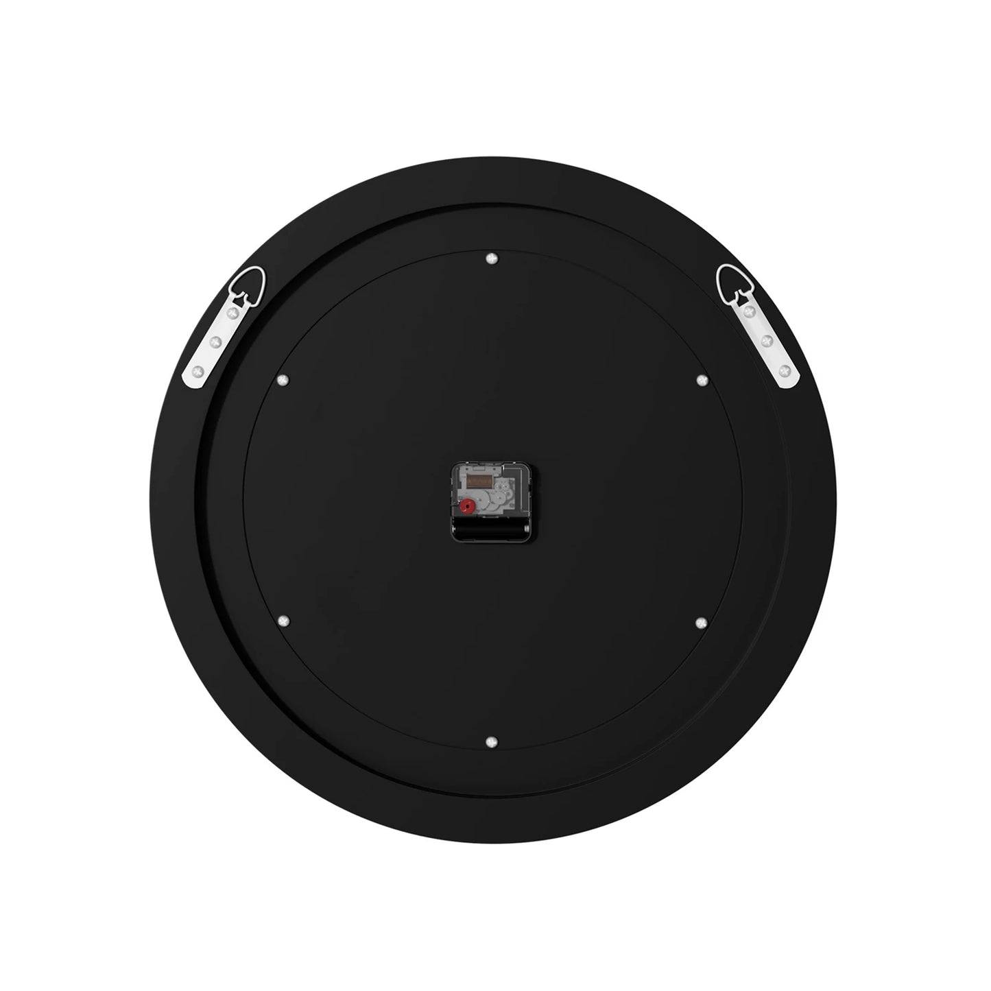 Silver Round Mirror Wall Clock Glam Sparkle Accent Decor