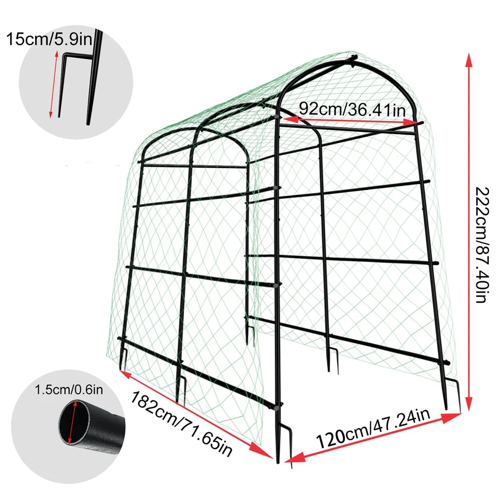 Wisfor U Shaped Metal Garden Plant Trellis For Climbers