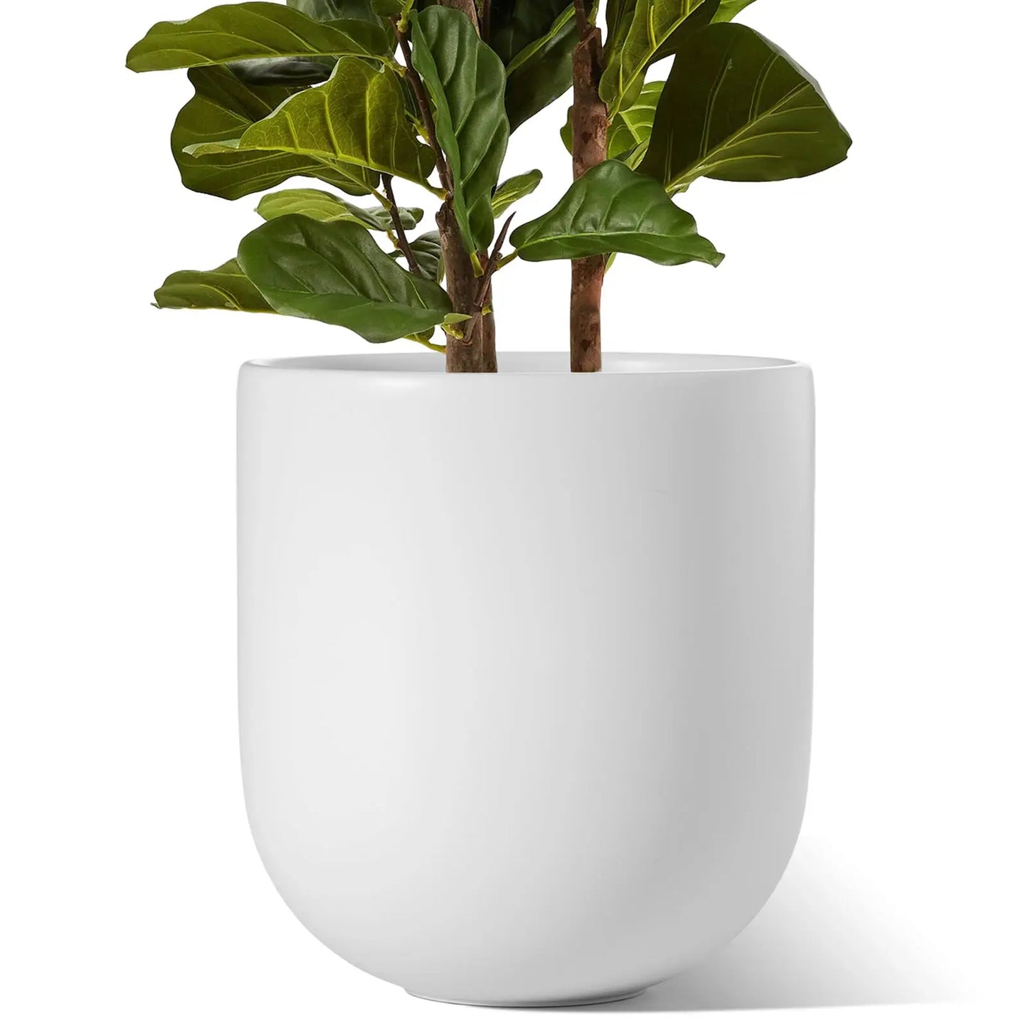 Porcelain Plant Pot With Drainage Hole And Rubber Plug