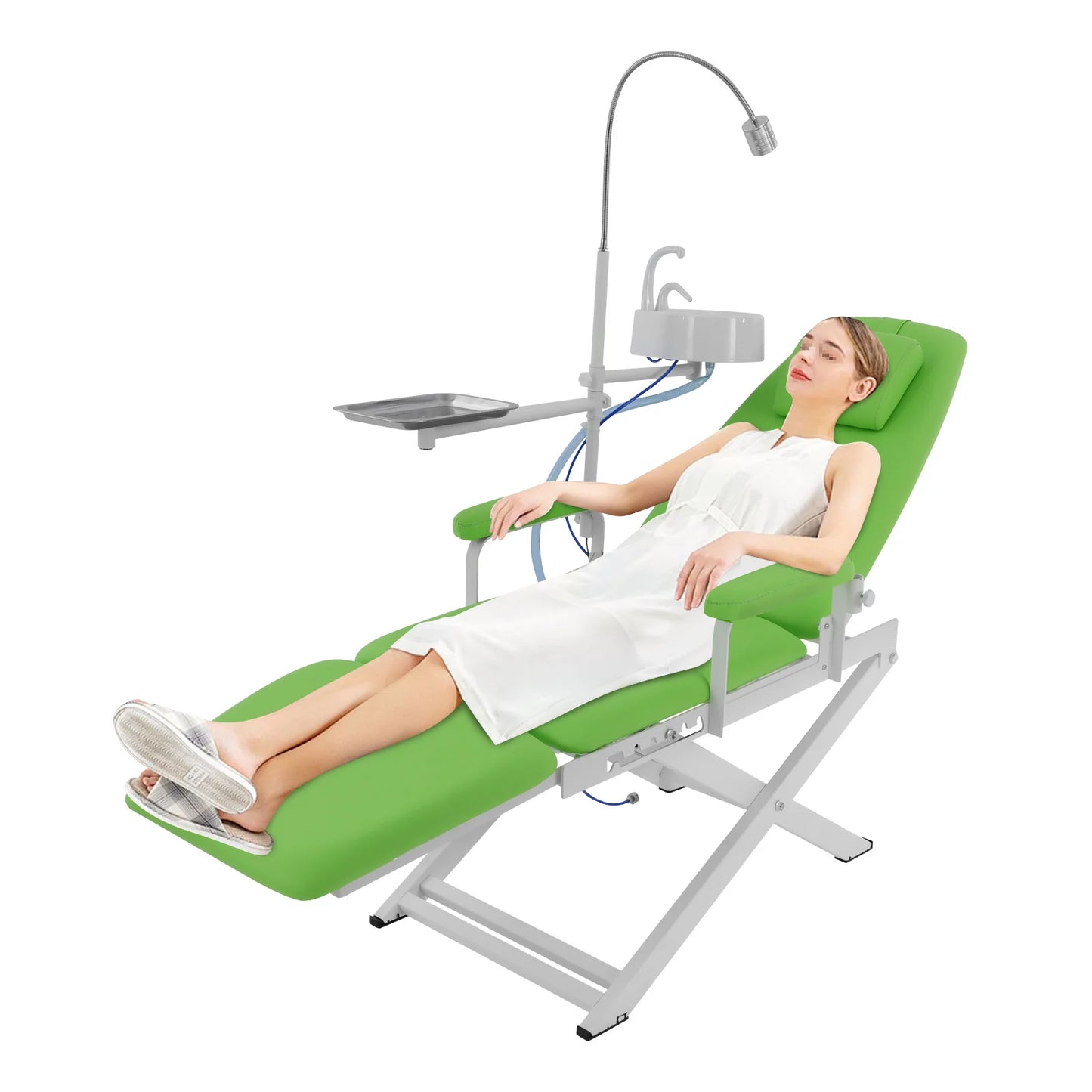 Bymaocar Portable Folding Dental Chair With LED Lamp