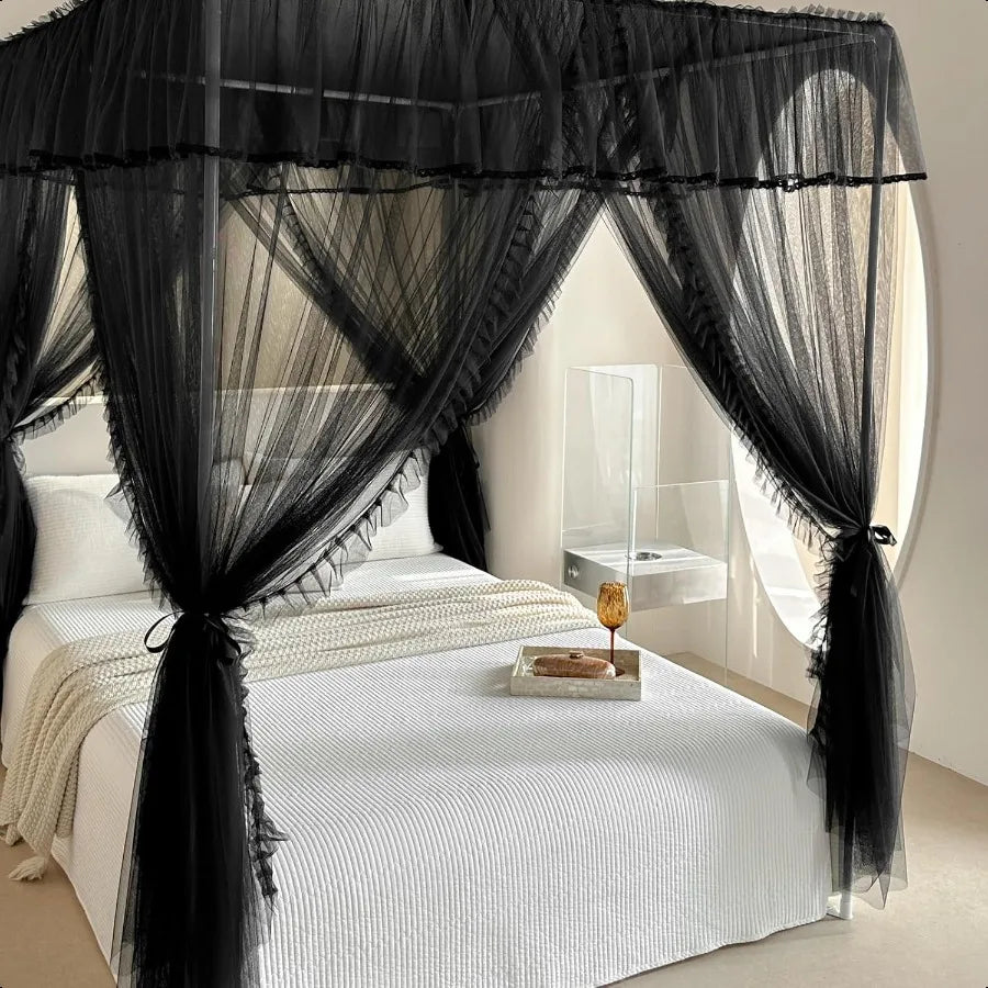 Guangdong Bed Canopy Netting 4 Corner Ruffle Mosquito Net