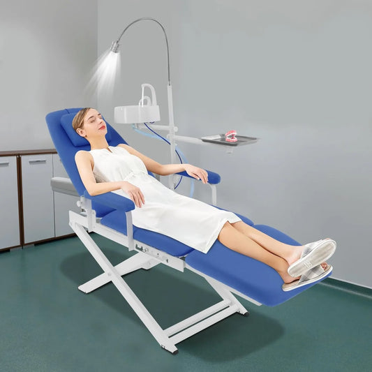 Bymaocar Portable Folding Dental Chair With LED Lamp