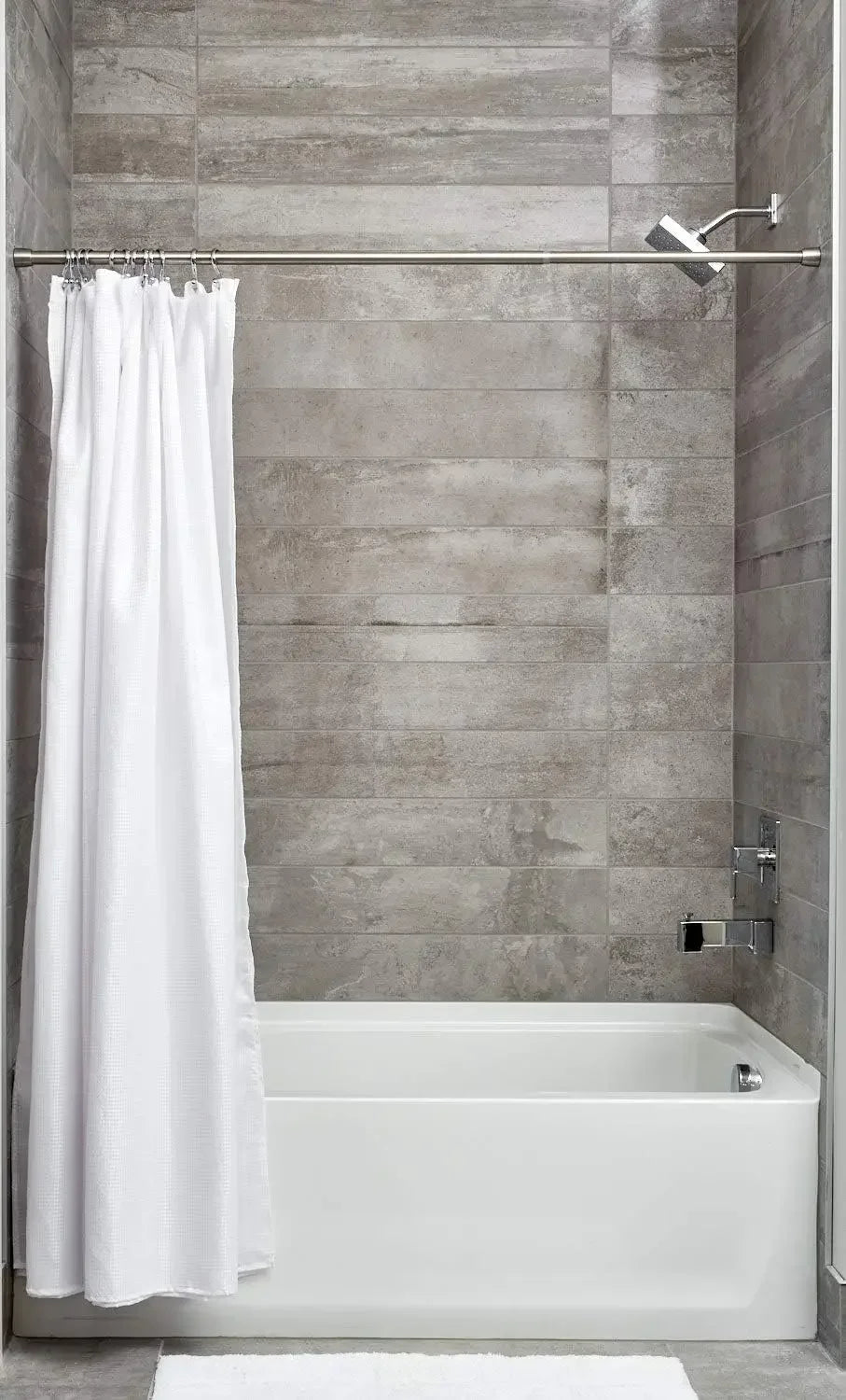 XMSJ Constant Shower Curtain Rod Brushed Stainless Steel