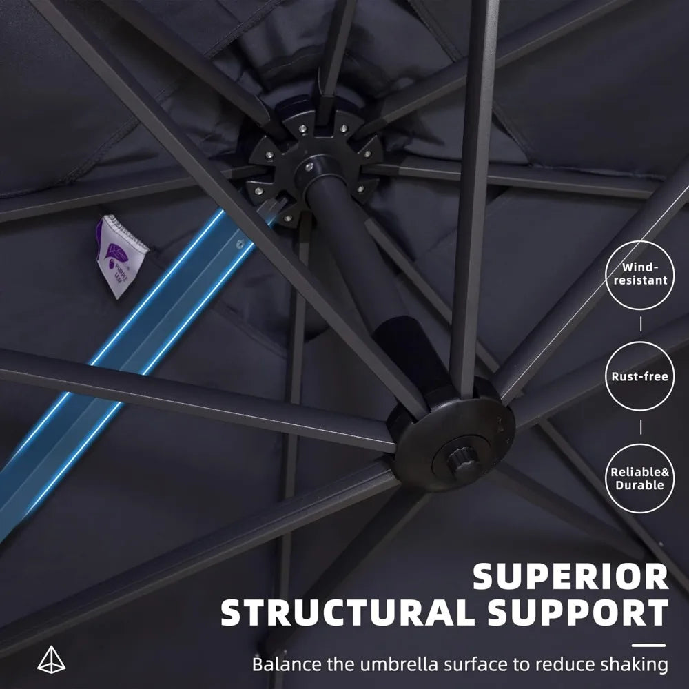 RBXC Cantilever Patio Umbrella With 360 Degree Rotation