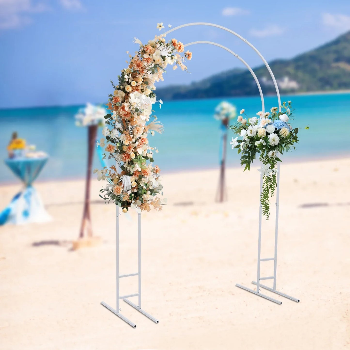 NONECN Metal Wedding Arch Stand Frame Steel Garden Arbor