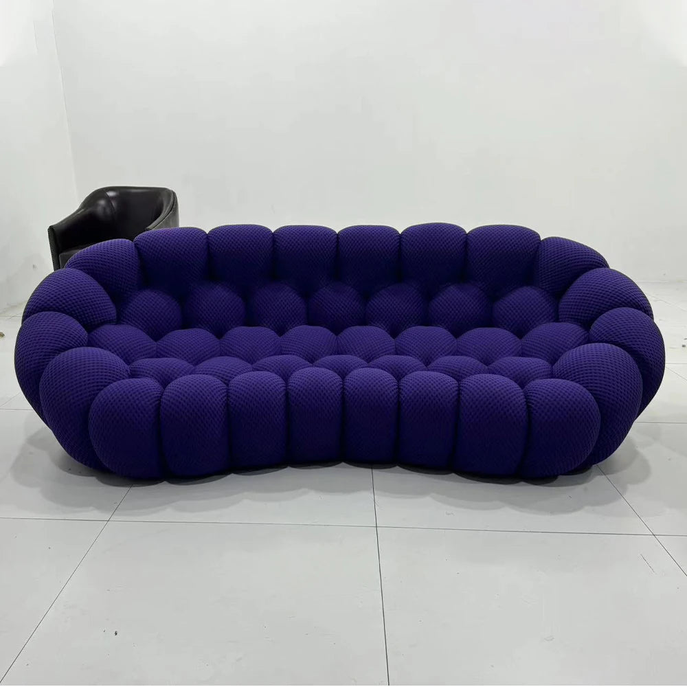 MANBAS Cloud Curved Fabric Sofa Modern Designer Couch For Living Room