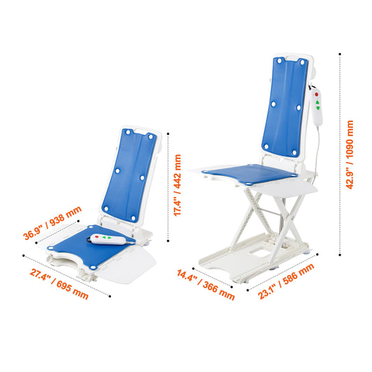 SucceBuy Electric Chair Lift Devices to Lift Elderly off Floor, Height Adjustable, Support Up to 310 LBS,  for Seniors, Patient