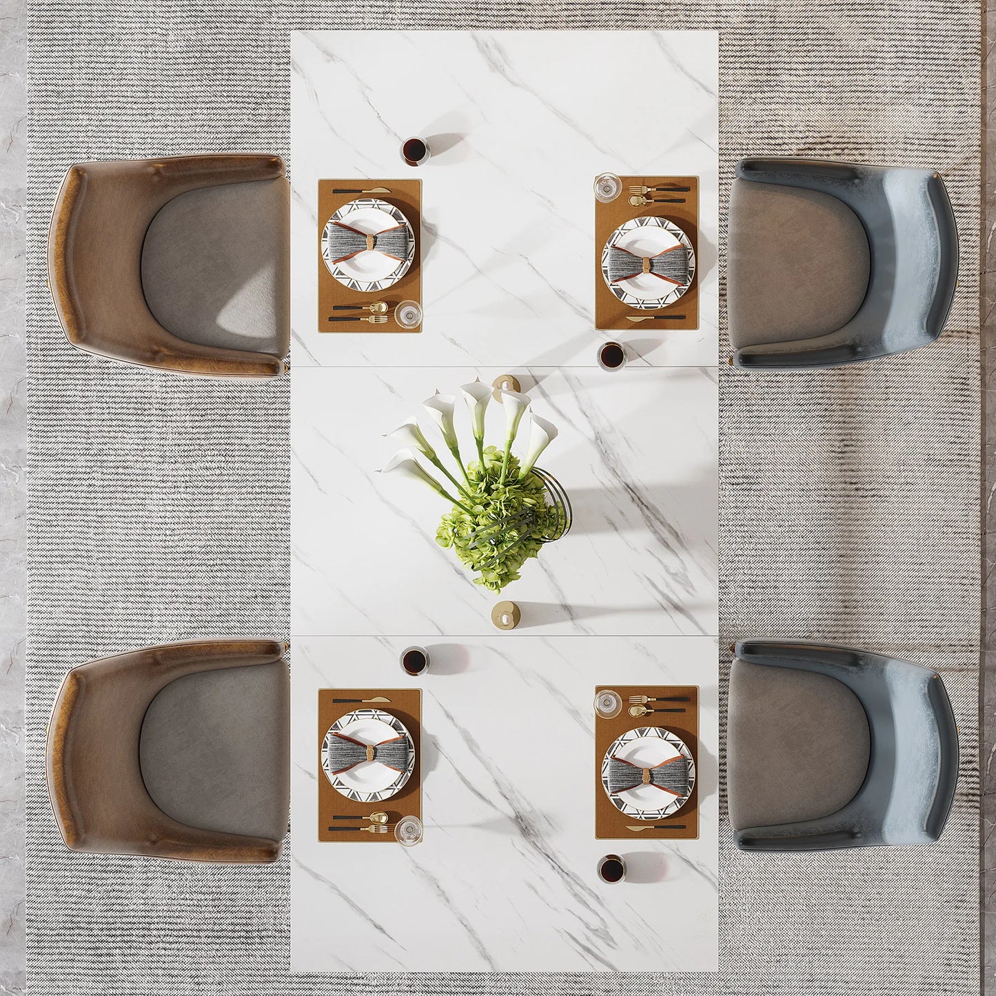 Tribesigns Rectangular Dining Table For 4 To 6 People