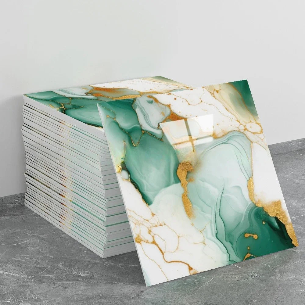 PVC Marble Wall Sticker Self Adhesive Tile Bathroom Kitchen Decor