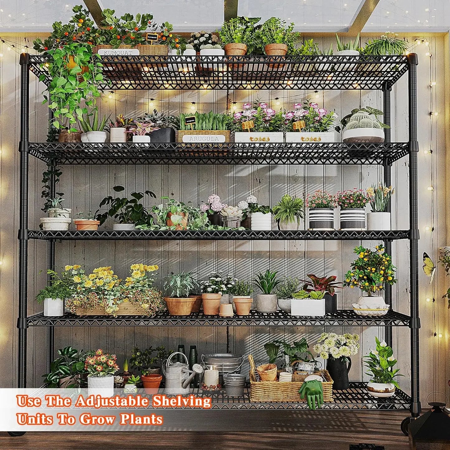 XMSJ Heavy Duty Wire Shelving With Wheels 3200 LBS Capacity