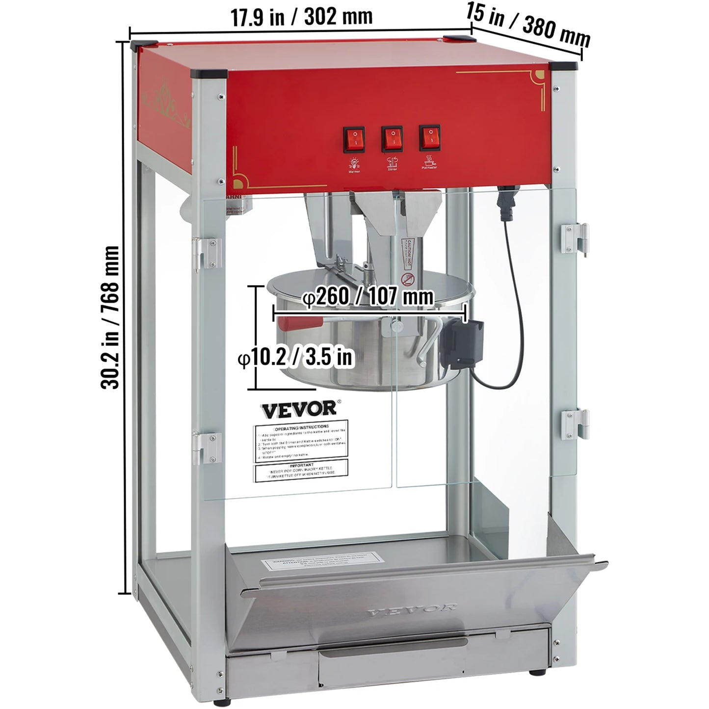 SucceBuy Electric Popcorn Maker for Commercial Use Unit