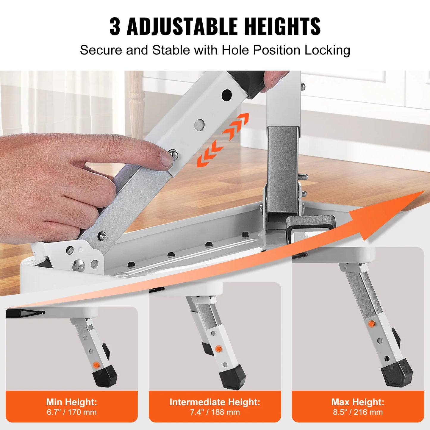 Big Boss Step Stool Adjustable Non Slip 330 Lb Capacity