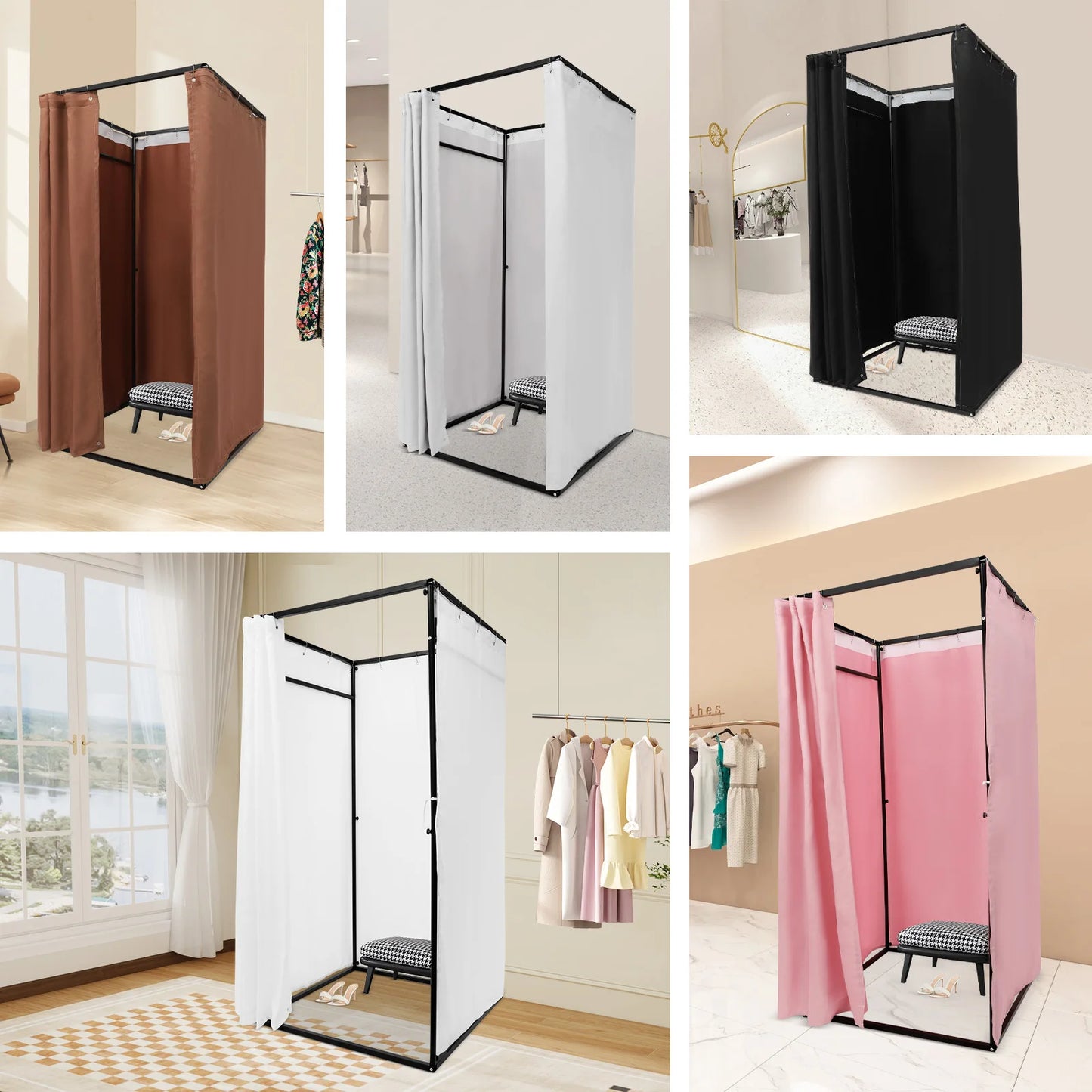 Portable Clothing Store Fitting Room Dressing Solution