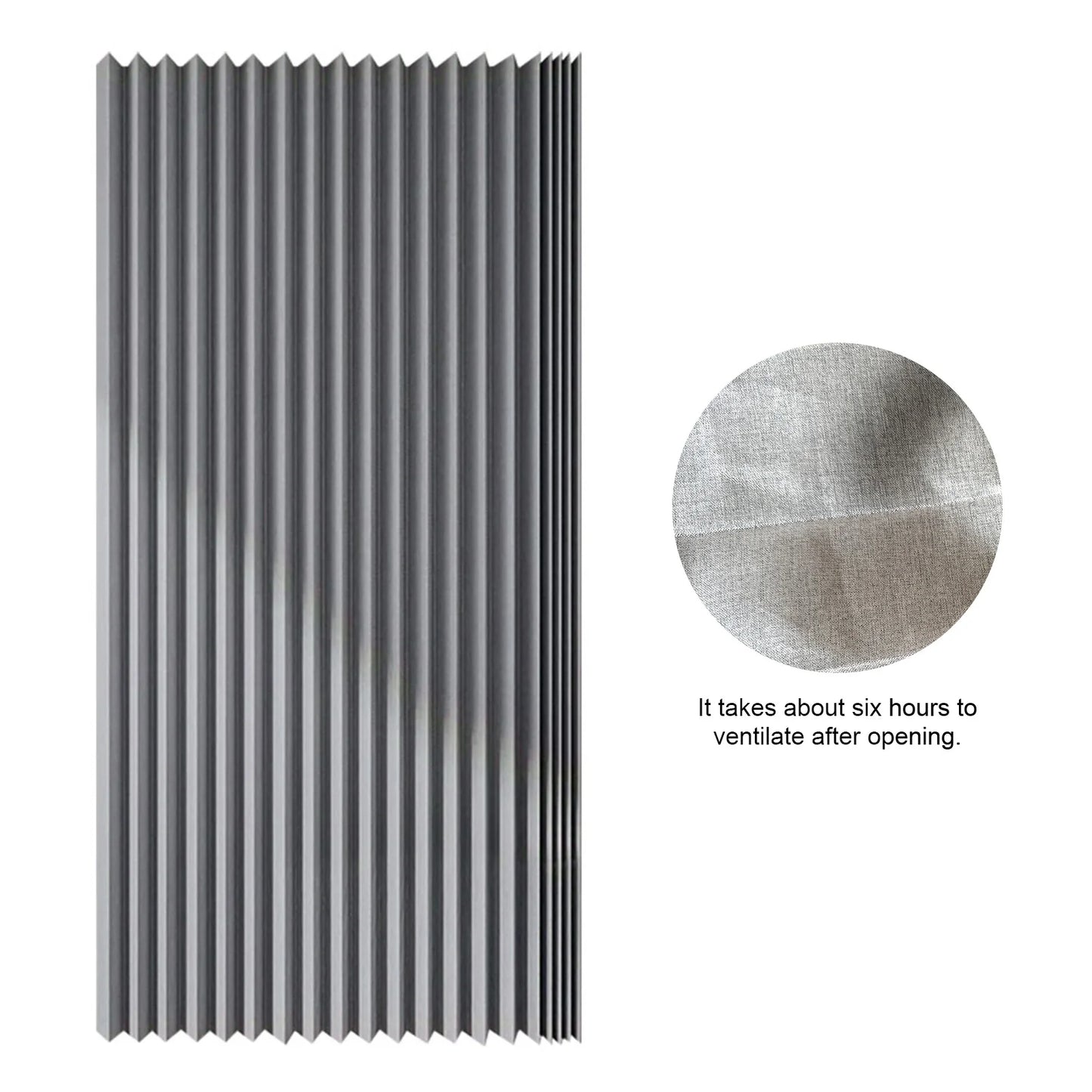 APWIKOGERCraft Foldable Magnetic Shower Curtain with Hooks