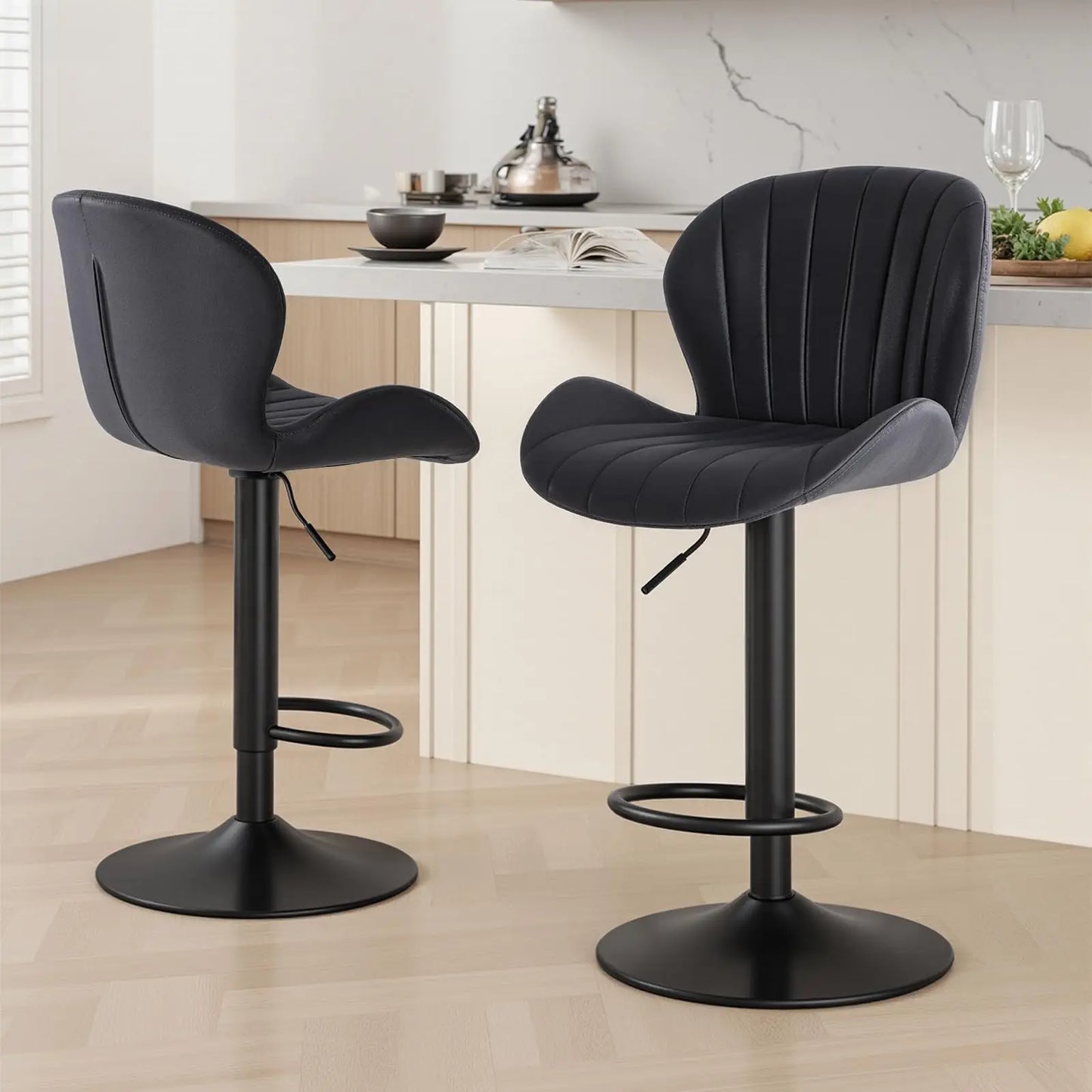 JHK Ergonomic Modern Dining Chairs Set Of 2 Upholstered Kitchen