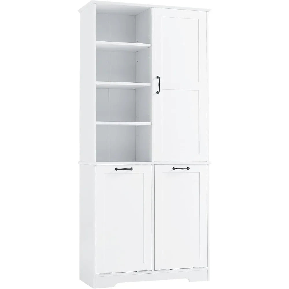 Hign-concerned Storage Cabinet With Laundry Hamper