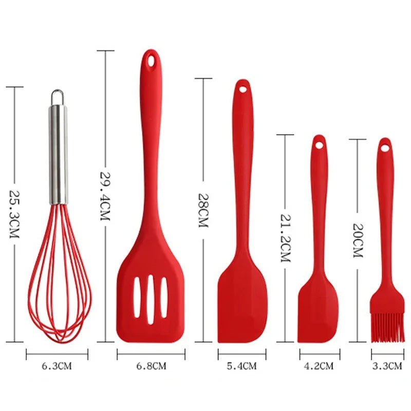 Venlohome 5 Piece Silicone Baking Utensils Set Nonstick