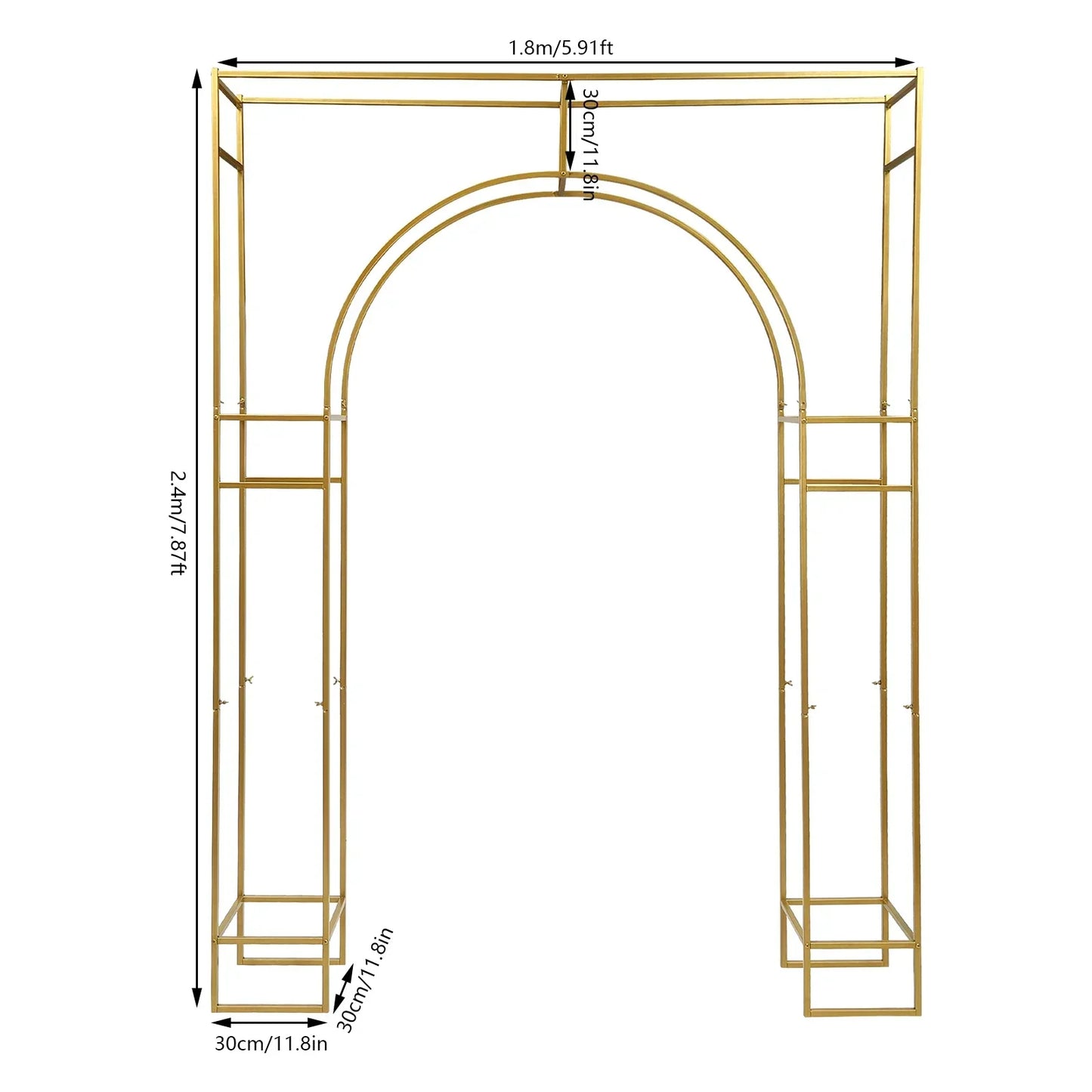 Metal Wedding Arch For Ceremony Balloon Frame Garden Decor