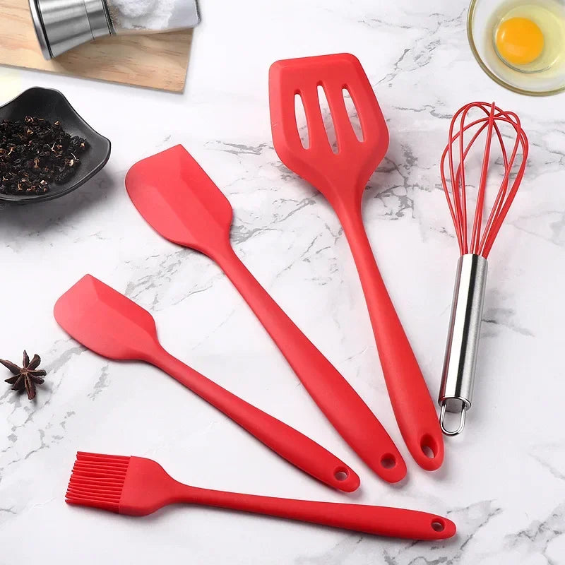 Venlohome 5 Piece Silicone Baking Utensils Set Nonstick