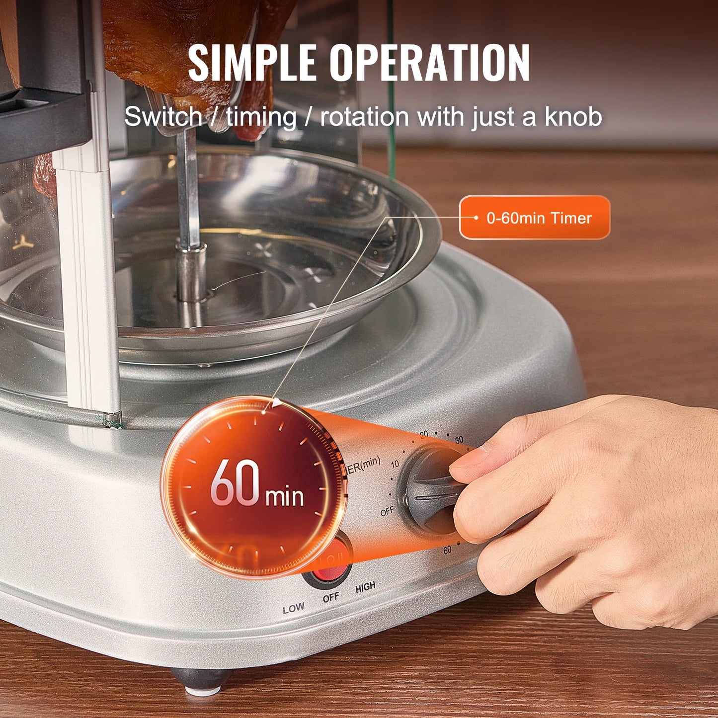 Shawarma Grill Machine Vertical Gyro Rotisserie Oven Doner Kebab