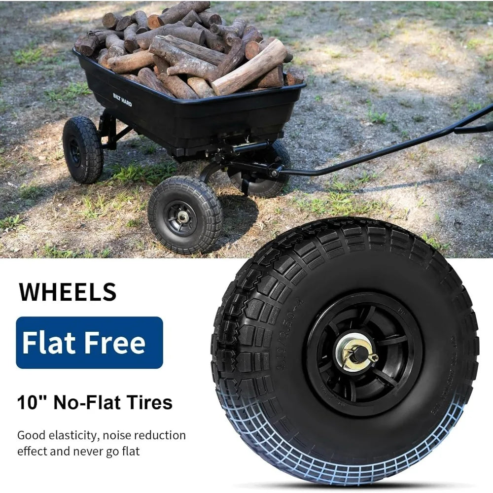 Dump Cart With 180 Degree Rotating Handle 600 Lbs Capacity