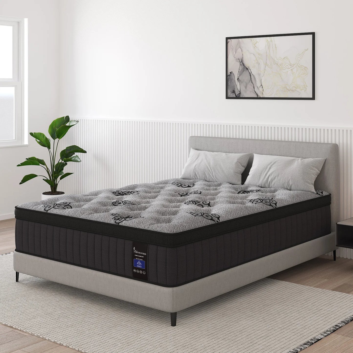 SweetloveCN Hybrid Memory Foam Pocket Spring Mattress Medium Firm