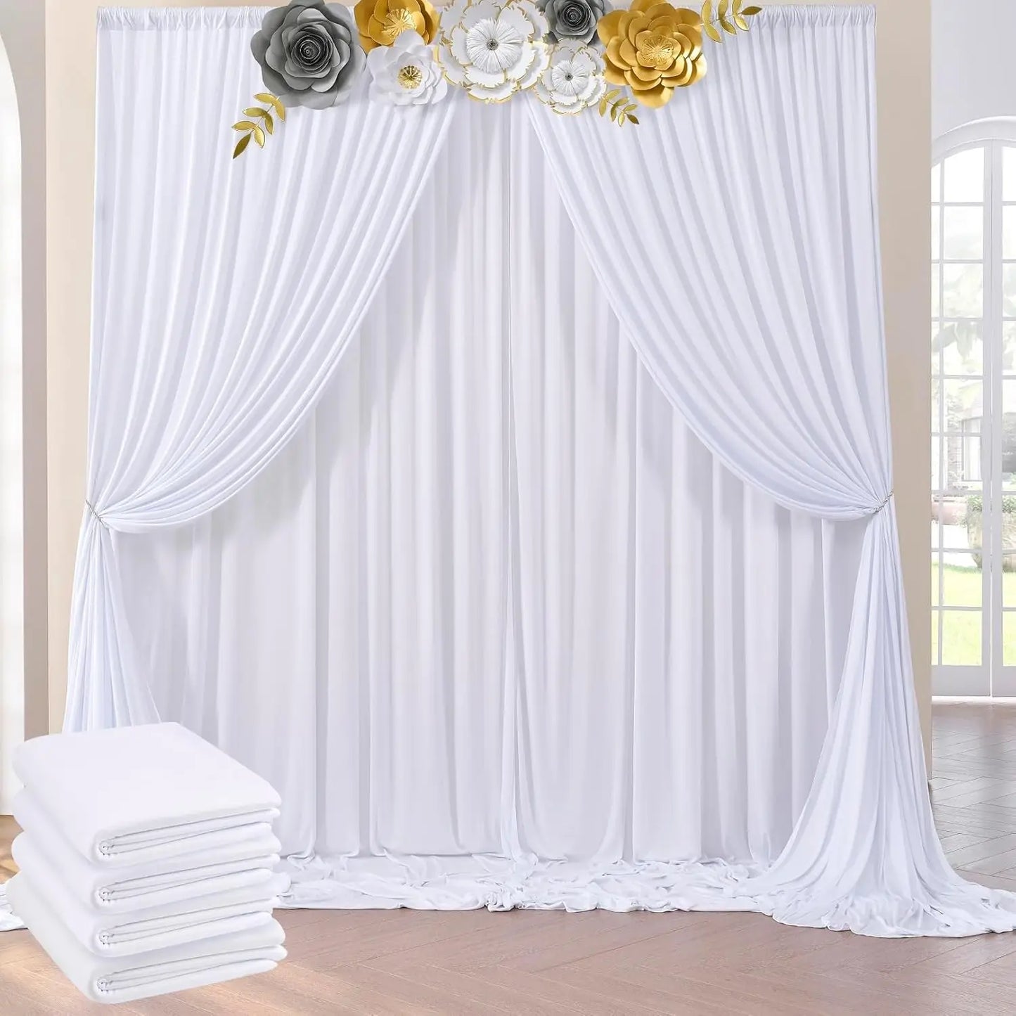 Hign-Concerned Polyester Backdrop Curtains For Weddings
