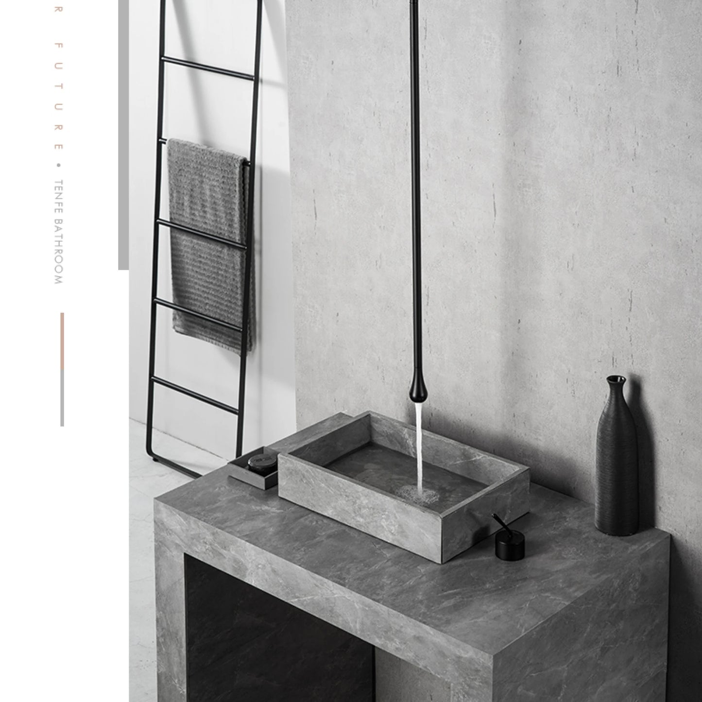 Aitana Luxury Brass Bathroom Faucet Two Hole Wall Mounted