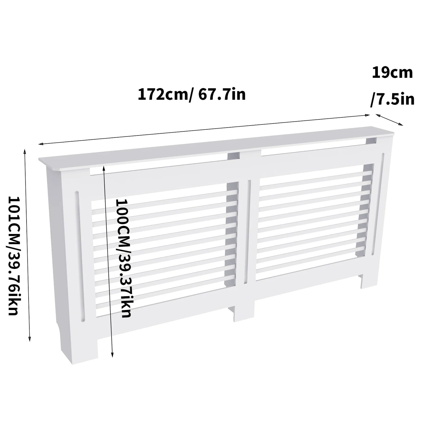 General Radiator Cover Modern MDF Cabinet With Grill Shelf