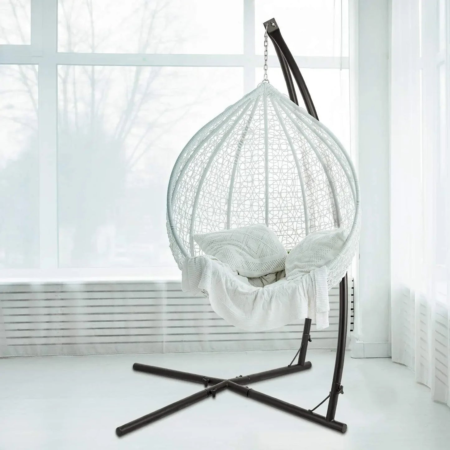 Heavy Duty Metal Hanging Chair Stand 330 Lbs Outdoor