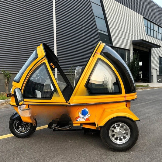 Mini Beetle Convertible Electric Tricycle With Enclosed Cabin