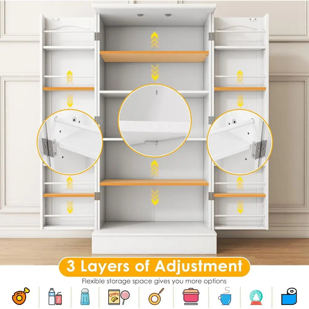 RBX Pantry Cabinet With Doors And Adjustable Shelves