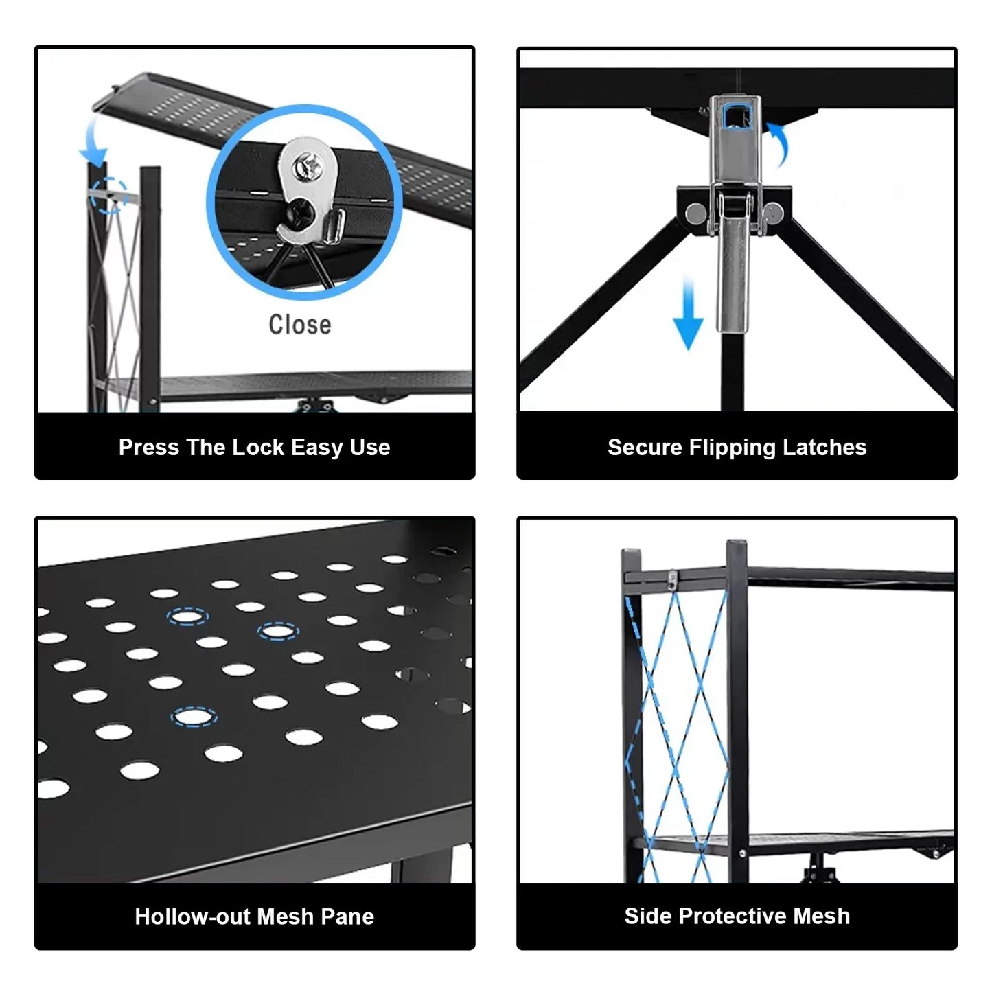 5-Tier Heavy Duty Metal Storage Shelving Unit With Wheels