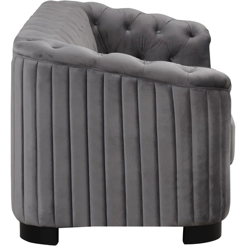 DAFIFY Velvet Chesterfield Sofa Modern 3 Seat Tufted
