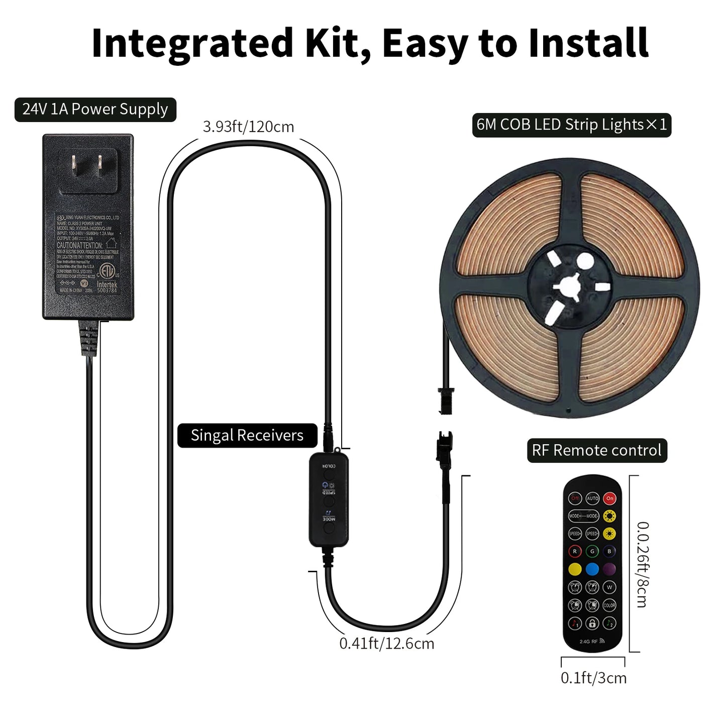 Bunacet RGBIC COB LED Strip With Smart Bluetooth App